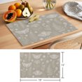 thumbnail image 6 of Beige Butterfly Botanical Placemats Set of 12 Summer Plants Line Art Place Mats Indoor Wipeable Table Mats Washable Cloth Dining Table Placemats for Kitchen Holiday Party Home Decor 13x19 Inch, 6 of 9