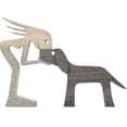 thumbnail image 1 of Wooden Sculptures Handmade Accents Craft Figurine For Home Decor Accents, Woman And Dog Wooden Statue, Animal Sculptures Collection, Gift For Men Wome, 1 of 5