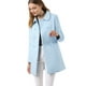 thumbnail image 2 of Abrigo Largo De Invierno Con Cuello Peter Pan Y Doble Botonadura Para Mujer Azul XS, 2 of 7
