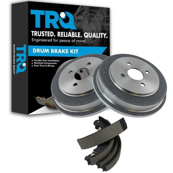 TRQ Brake Drum & Shoe Rear Kit Fits Select Chevy Cobalt Pontiac G5 Saturn Ion