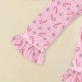thumbnail image 7 of eczipvz Kids Toddler Girl Christmas Pajamas Long Sleeve Santa Claus/Tree/Canes Button Shirt Pajama Pants Girls Holiday Pjs Pink,3-4 Years, 7 of 7