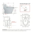 thumbnail image 3 of WinZo WZ5081T Dual Flush Elongated One Piece Toilet Low Profile Standard 12" Rough-in Modern Bathroom White, 3 of 5