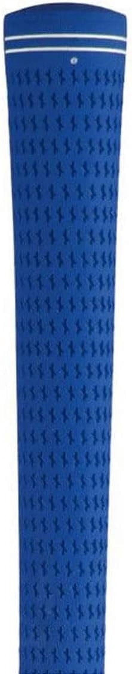 Karma Velour Blue Jumbo (+1/16”) Golf Grips, 13 Piece Set with 13 Tape Strips