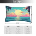 thumbnail image 2 of Balery Retro Palm Beach Sunset Funda de Cojín Estampada, Regalos para Mujeres, Regalos de Amor para Ella, Regalos para Novia o Esposa, Funda de Almohada-14"x20", 2 of 6