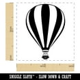 thumbnail image 2 of Striped Hot Air Balloon Self-Inking Rubber Stamp Ink Stamper - Yellow Ink - Small 1 Inch, 2 of 7