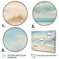 thumbnail image 3 of Designart "Beach Photo Coastal Calm II" Nautical & Beach Metal Wall Art Set, 3 of 5