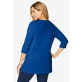 thumbnail image 6 of Jessica London Women's Plus Size Stretch Knit Zip Tunic, 6 of 6