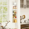 thumbnail image 6 of Topbuy 2pcs 5-Tier Corner Shelf Wall Mount Floating Corner Bookshelf Industrial Corner Ladder Shelf White, 6 of 10