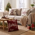 thumbnail image 5 of Sm:)e Family Believe Let it Snow Winter Christmas Throw Pillow Cover 16x16 Inch Set of 4, 5 of 7