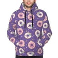 thumbnail image 4 of Hoodies for Men - Funny Cartoon Donut Purple Long Sleeve Comfrt Men'S Fashion Hoodies & Sweatshirts, Sweatshirts for Men Hoodies Pullover Clothing Clothes with Pouch, 4 of 7