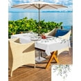 thumbnail image 5 of Fsddascl Eucalyptus Leaf Outdoor Tablecloth - 60x102 Inch Rectangle Dining Table Cover, Weeping Botanical Summer Flowers Waterproof Outdoor Table Cloth with Umbrella Hole & Zipper for Picnic/Patio, 5 of 7