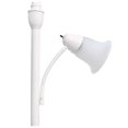 thumbnail image 1 of Lalia Home LHF-3003-WH Torchiere Floor Lamp with Reading Light & Marble Glass Shades, White, 1 of 4