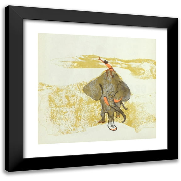 Evaline Ness 13x12 Black Modern Framed Museum Art Print Titled - Lonely Maria Pl22 (1960)