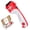 Red, variant on 6-in-1 Multifunctional Emergency Tool Flashlight Red with CO Detector Window Breaker Seat Belt Cutter