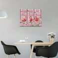 thumbnail image 4 of Pink Flamingo Bathroom Wall Art Farm Flamingo Bathroom Pictures Wall Decor Motivational Quotes Canvas Painting Rustic Country Framed Artwork for Bathroom Office Bedroom Ready to Hang 12"x16", 4 of 6