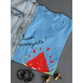thumbnail image 3 of Buon Ferragosto Juicy Watermelon T-Shirt Women -Image by Shutterstock, Female Small, 3 of 4