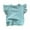 Blue, variant on Toddler Kids Girls Summer Solid Color Crew Neck Flutter Sleeve Tee Size:3-4 Years