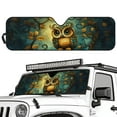 thumbnail image 2 of Uorisanigo Windshield Sun Shade Compatible with Jeep Wrangler JK JKU TJ, Cute Owl Print Sunshade Shield Protection for Wrangler 1997-2018, Windshield Sunshade Sun Visor Blocks for UV and Heat, 2 of 7