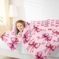 thumbnail image 4 of Homewish Girl Lovely Bowtie Queen Comforter Set,Cartoon Ribbon Bow Bedding Sets,Princess Pink Bedding Comforter Set For Kids,Ultra Soft Home Decor Reversible,3 Pieces, 4 of 8