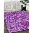 thumbnail image 3 of Ahgly Tapis Rectangulaire Lavable en Machine Intérieur Transitionnel Heliotrope Violet, 5 Pieds x 8 Pieds, 3 of 7