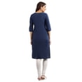 thumbnail image 5 of Round Neck Printed Kurta - Medieval Blue-Medium, 5 of 6