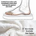 thumbnail image 3 of BERANMEY Cozy Platform Fuzzy Slippers for Women and Men Short Ankle Slippers with Anti-Slip Sole Lined with Warm Furry Perfect for Indoor & Outdoor Use, 3 of 8