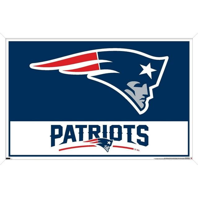 NFL New England Patriots - Logo 21 Wall Poster, 22.375" x 34" Framed