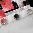 thumbnail image 4 of Manfei Geometric Rectangle Boy Girl Black Out Curtains,Bling Glitter Curtains Pack of 2 (42x63 Each),Vintage Aesthetic Bedroom Curtains,Lightweight Room Decor, 4 of 6