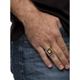 thumbnail image 3 of PalmBeach Jewelry Men's Black Onyx and Diamond Accent Eagle Ring in 14k Gold-plated Sterling Silver, 3 of 6