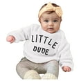 thumbnail image 3 of Ccpelsie Big/Little Boys Warm Casual Pullover Sweaters Kids Crewneck Knit Jumper Tops for Fall and Winter(White,12-18 Months), 3 of 6