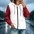 thumbnail image 2 of SuTry Women's Jacket, Color Block Long Sleeve Windbreaker, Waterproof Hooded Zip Up Outdoor Coat with Pockets, Travel Hiking Essential Layer, 2 of 7