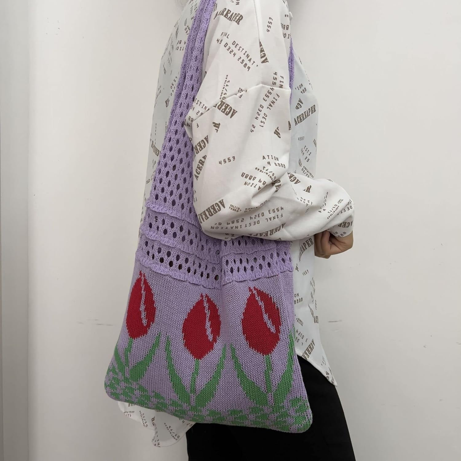 Kukuzhu Fairy Tote Bag Aesthetic Tote Bag Y2k Bag Tote Bag Aesthetic Y2k Crochet Tote Bag Aesthetic
