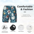 thumbnail image 6 of Picia Christmas Snowman Gift pattern Mens Swim Trunks with Compression Liner Stretch Beach Shorts Quick Dry with Zipper Pockets No-Chafing Board Shorts-X-Large, 6 of 9