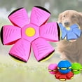 thumbnail image 2 of Dog Toys Flying Saucer Ball Pet Deformation UFO Toy Outdoor Sports Dog Training Equipment Dog's Play Flying DISC (Green No Light), 2 of 7