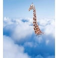 thumbnail image 3 of Giraffe Duvet Cover Set, Aerial Scene of a Flying Animal in Fluffy Clouds Heaven Fantasy for Animals Themed, Decorative 3 Piece Bedding Set with 2 Pillow Shams, King Size, White Brown, by Ambesonne, 3 of 3
