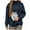 Navy, variant on purcolt Cats Dogs Pouch Hoodie for Women, Pet Carrier Puppy Kitten Holder Sweatshirt Large Pocket Long Sleeve Turtleneck Pullover Shirt for Women