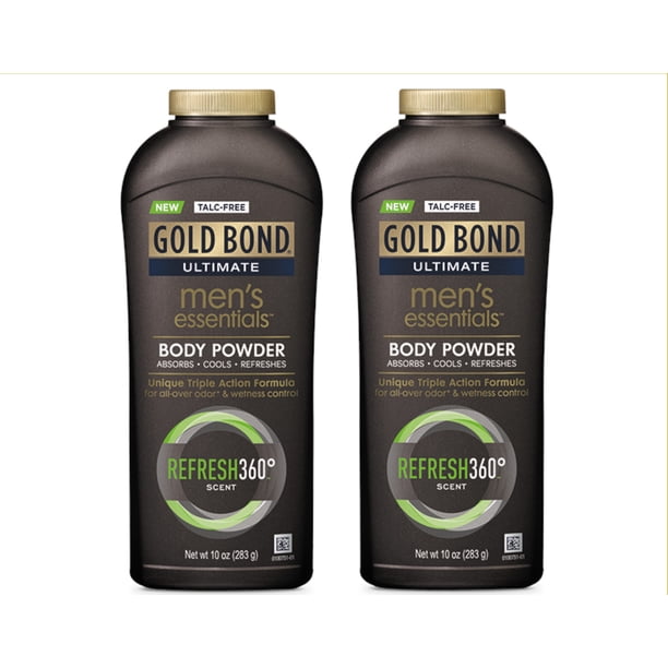 2 Pack Gold Bond Ultimate Men's Essentials Body Powder Refresh 360