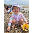 thumbnail image 4 of BemeyourBBs Toddler Baby Girl Heart Swimsuit Infant Bathing Suit One-Piece Swimsuits With Sun Hat Set Ruffle Rash Guard Long Sleeve Swimwear Summer Beach Wear, 4 of 9