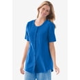thumbnail image 2 of Woman Within Plus Size Short-Sleeve Crinkle Shirt, 2 of 6