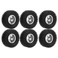 thumbnail image 3 of RC Car Tires, RC Car Tires And Wheels Stable Driving Abrasion Resistance  For WPL C14 C24 C34 C44 Silver, 3 of 8