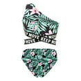 thumbnail image 5 of Yruioon Kids Girls Swimsuit 3 Piece Tankini Set Hawaii One Shoulder Bathing Suit Cute Print Swimwear Lily 14, 5 of 7