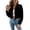 Black, variant on cocolona Cropped Jackets for Women Lapel Button Down Trendy Tops Casual Long Sleeve Fall Short Outerwear