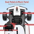 thumbnail image 6 of Kojooin Go Kart for Kids,24V Drift Kart with 2X200W Strong Motor,10AH Big Battery,Electric Pedals, Electric Go Kart Outdoor Race Toy,White, 6 of 6