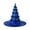 BNO40-Blue, variant on IYYVV Witch Hat Women Large Ruched Halloween Wide Brim Spire Knitted Cap Witch Hat Costume Accessory For Party Blue