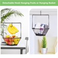 thumbnail image 2 of Cesta De Almacenamiento Hexagonal Desmontable Para Frutas Y Verduras, Frutero Negro Con Colgador De Plátano, Soporte Para Frutas Para Cocina, Fiesta En Casa Noticed HA015325-00, 2 of 7