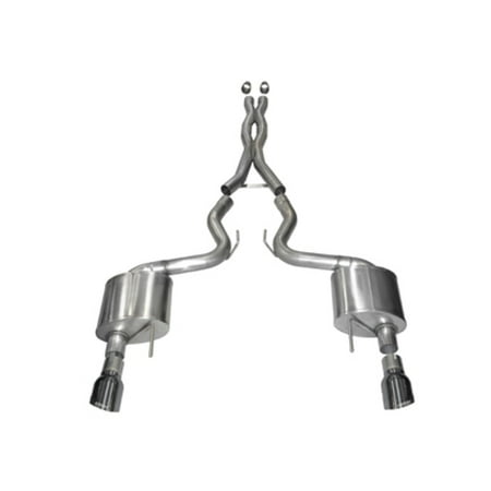 Corsa 15-17 Ford Mustang GT Coupe 5.0L 3in Xtreme Cat-Back Exhaust Dual Rear Exit w/ Gun Metal