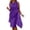 Purple, variant on Wdgfv Women's Flowy Chiffon Cape Midi Dress Summer Elegant Sleeveless Layered Dresses