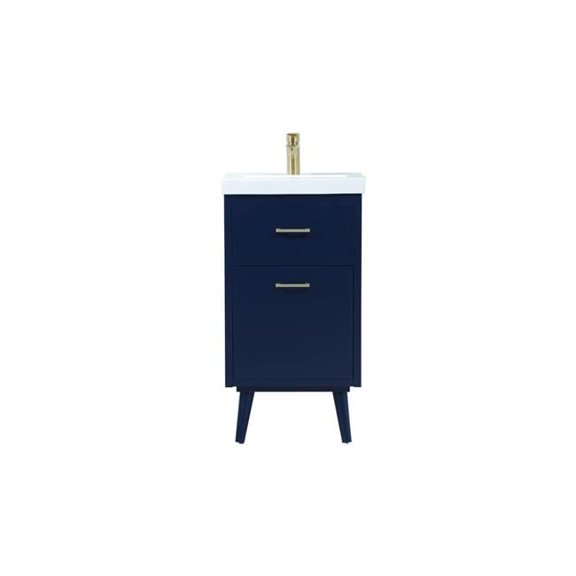 18 in. Bathroom Vanity, Blue
