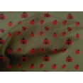 thumbnail image 4 of oneOone Tissu Popeline de Coton Vert Olive Rouge Insecte Matériel de Couture Tissu Imprimé au Mètre 56 Pouces de Large, 4 of 4