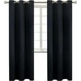 thumbnail image 6 of Window Curtain Room Darkening K68 black color 100 % blackout thermal drapes for bedroom living room closet door noise reducing 37" inch wide X 84" inch long 2 panels, 6 of 6
